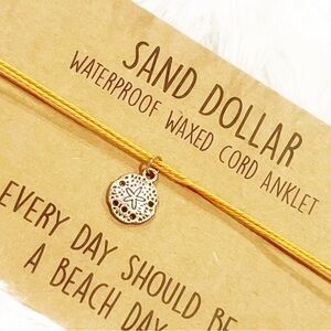 New Sand Dollar Ankle Bracelet Beach Silver Charm Anklet Gift Boutique Jewelry